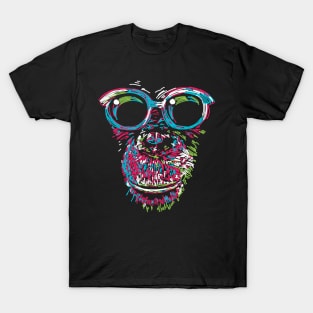 chimpanzee abstract colorful T-Shirt